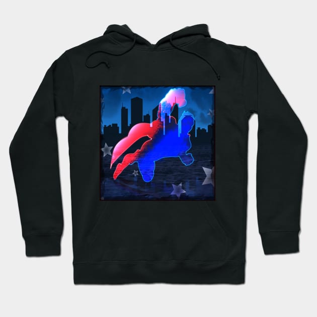 Flying Man Hoodie by laurelsart2014